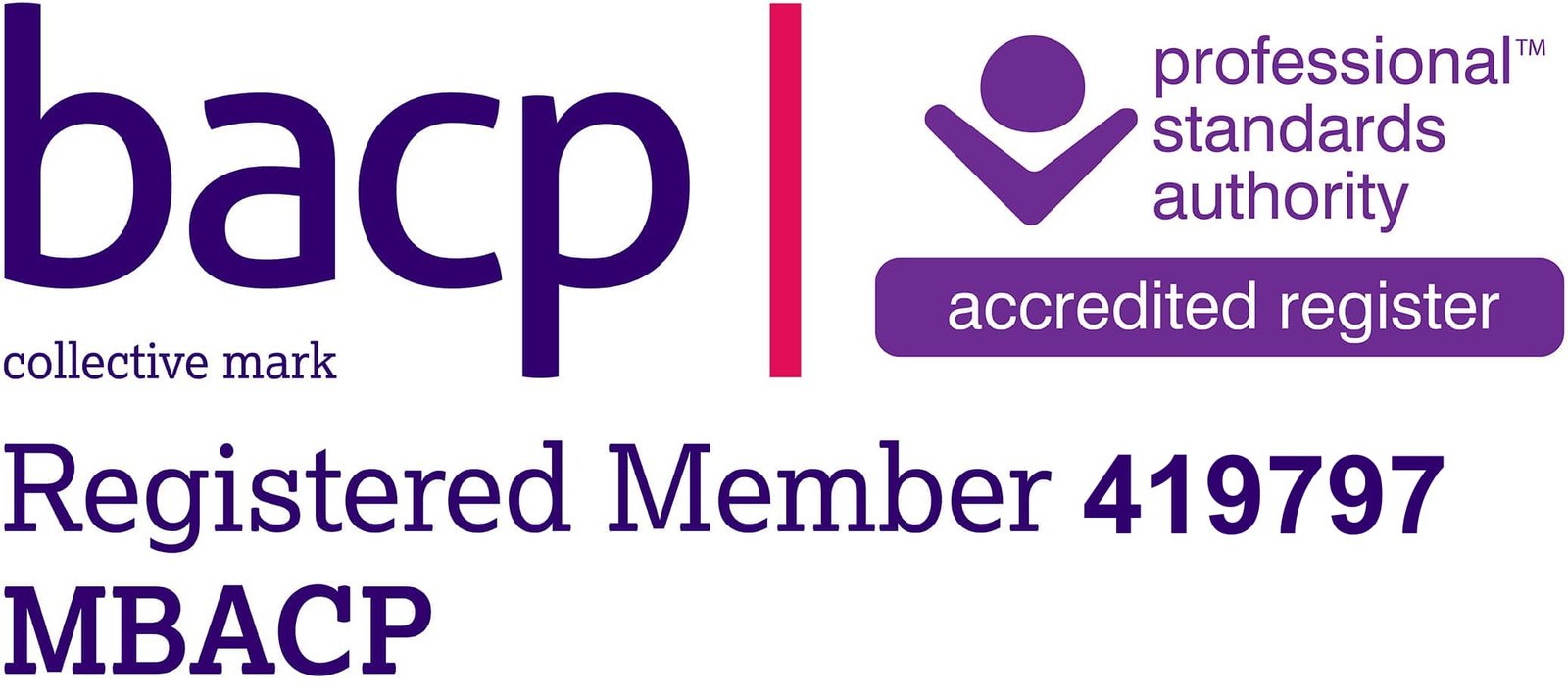 British Association for Counselling and Psychotherapy member logo